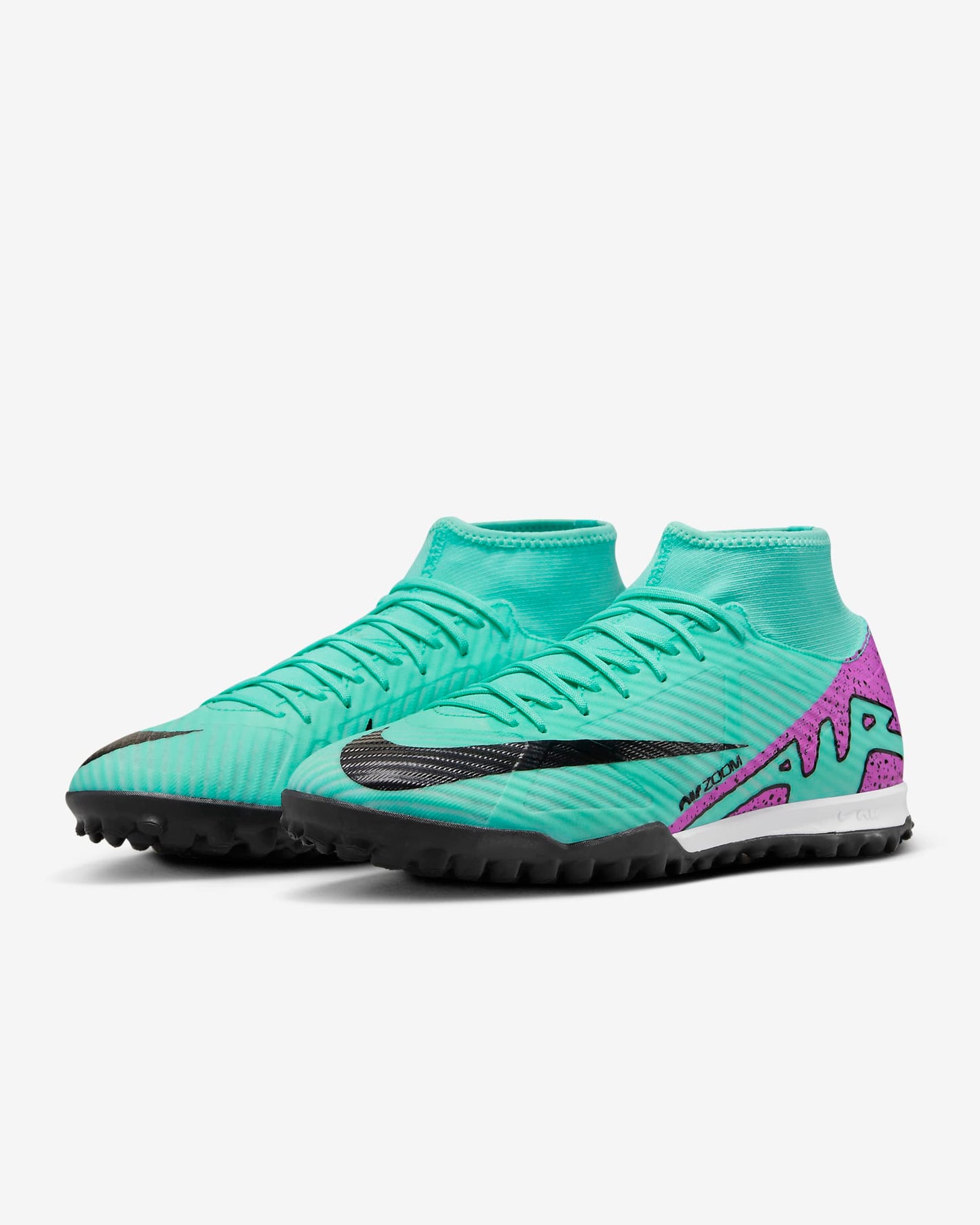 Chuteira Society Nike Mercurial Superfly 9 Academy Hiper Turquesa