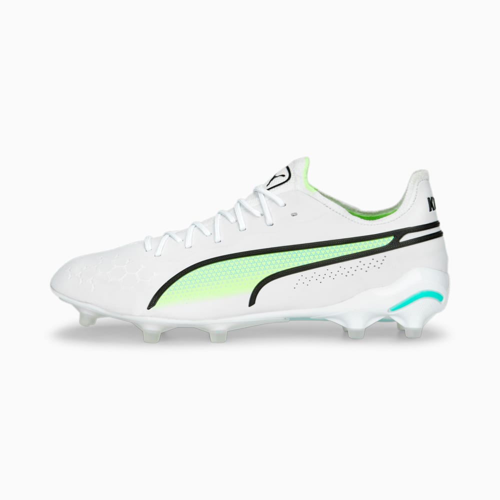 Chuteira Campo Puma King Ultimate Branca & Verde