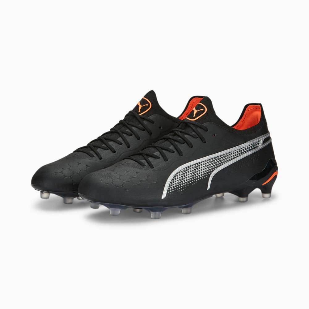 Chuteira Campo Puma King Ultimate Preta & Cinza