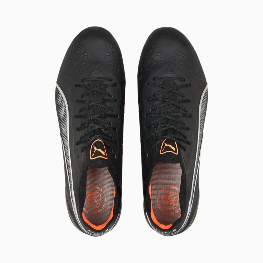 Chuteira Campo Puma King Ultimate Preta & Cinza